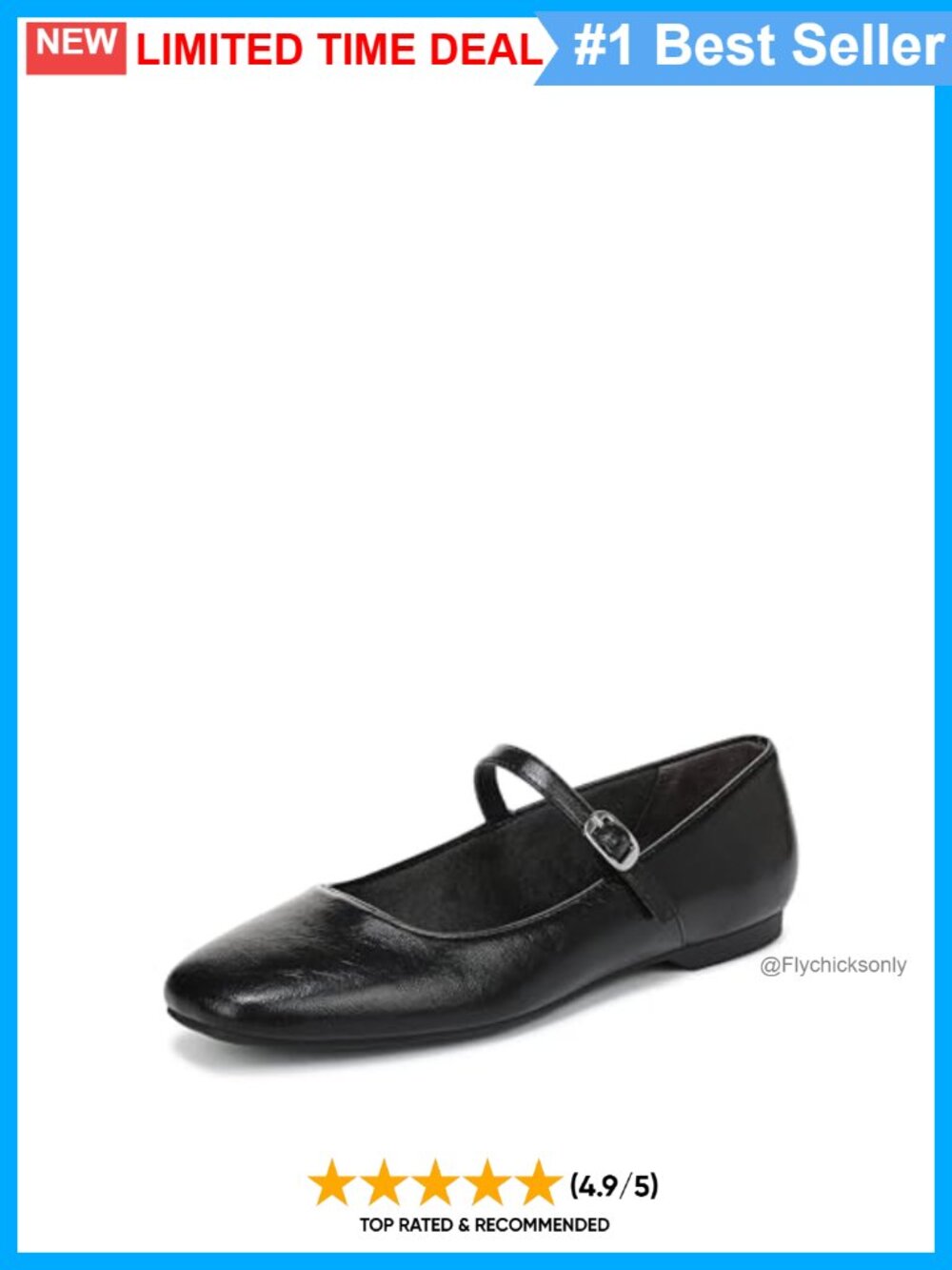 LifeStride Beloved Mary Jane Flats Square Toe Buckle Comfort Womens Shoes